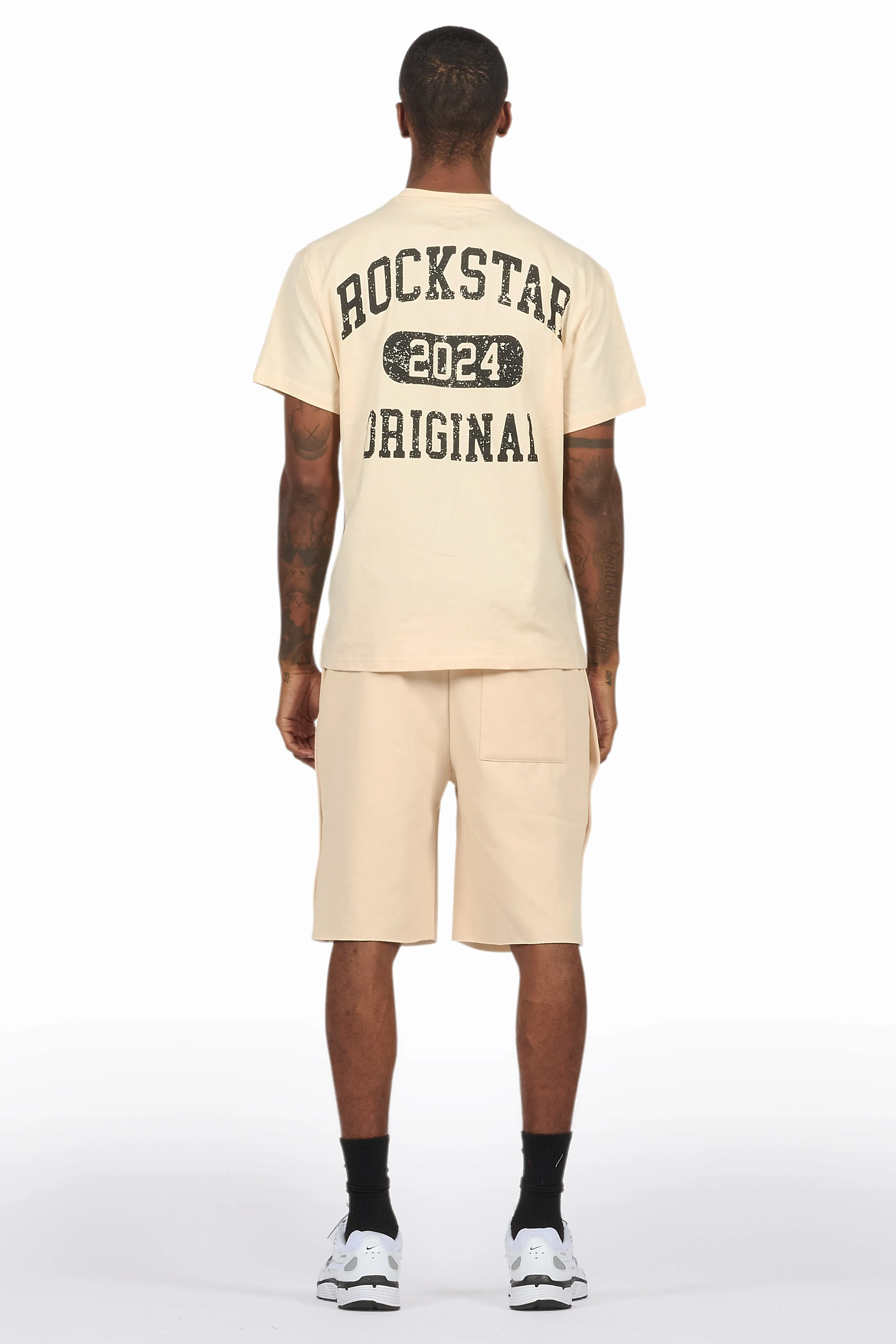 Lex Beige T-Shirt/Short Set sold by Rockstar Original product image thumbnail 4