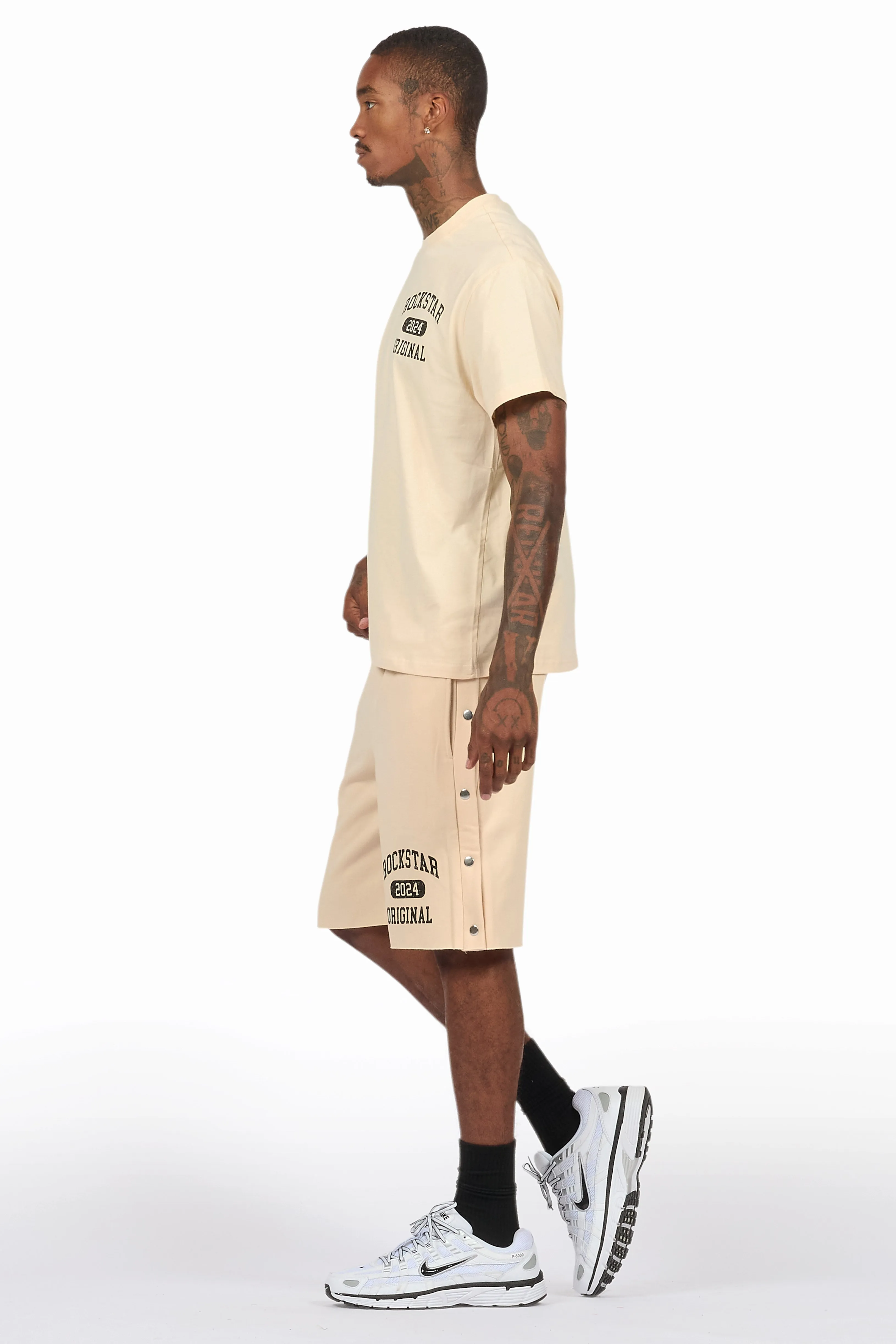 Lex Beige T-Shirt/Short Set sold by Rockstar Original product image thumbnail 5