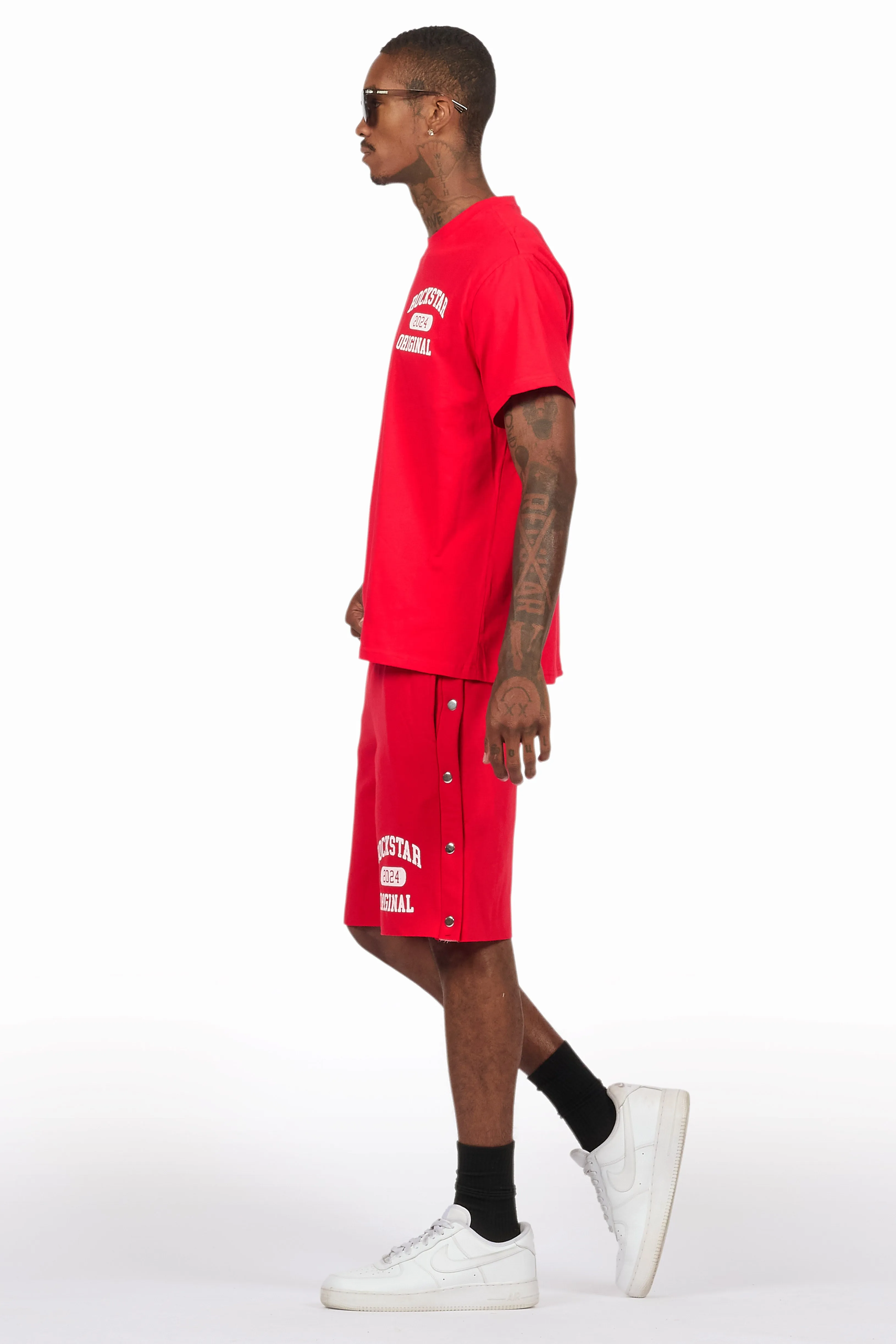Lex Red T-Shirt/Short Set sold by Rockstar Original product image thumbnail 5