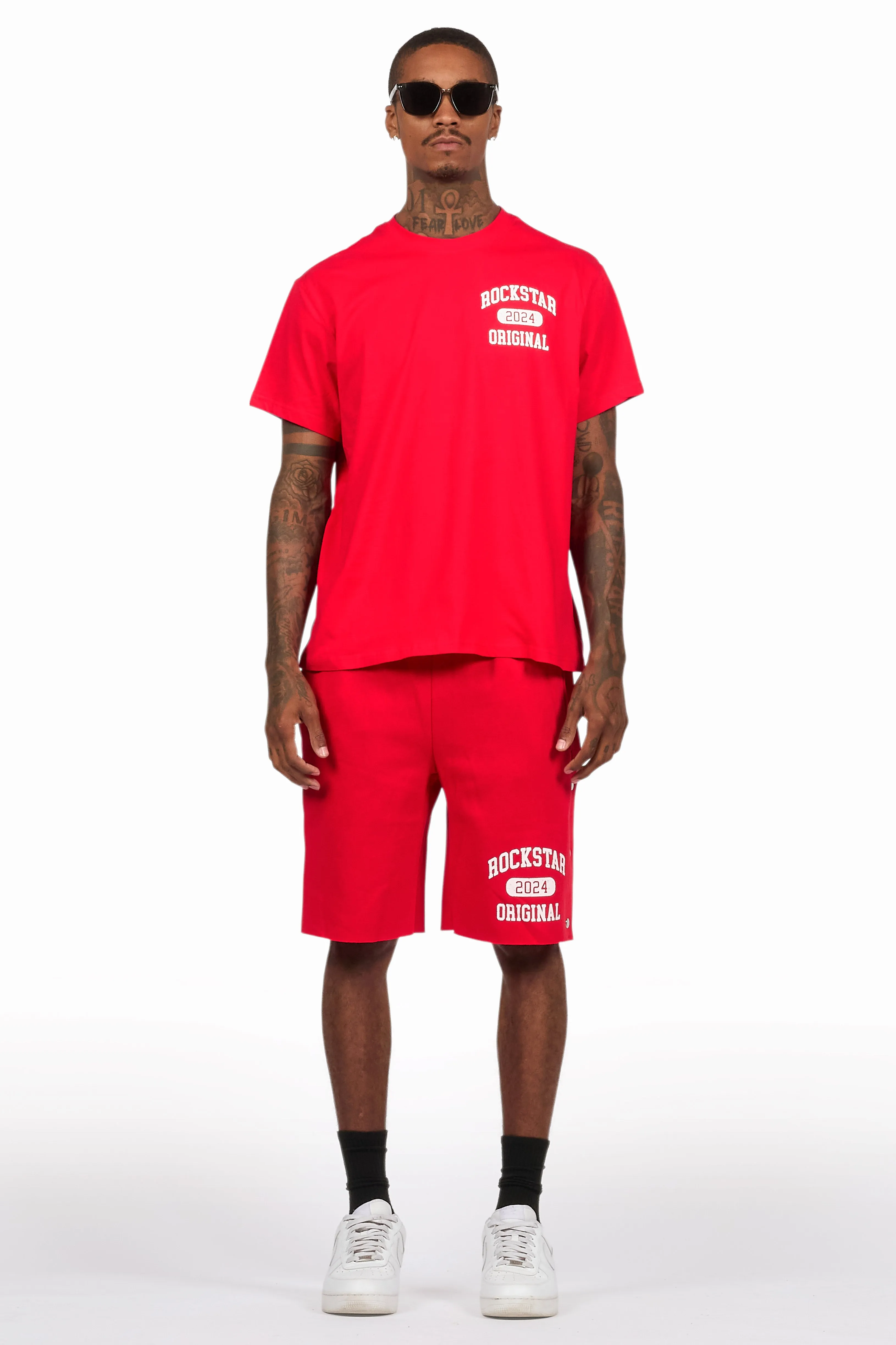 Lex Red T-Shirt/Short Set sold by Rockstar Original product image thumbnail 2