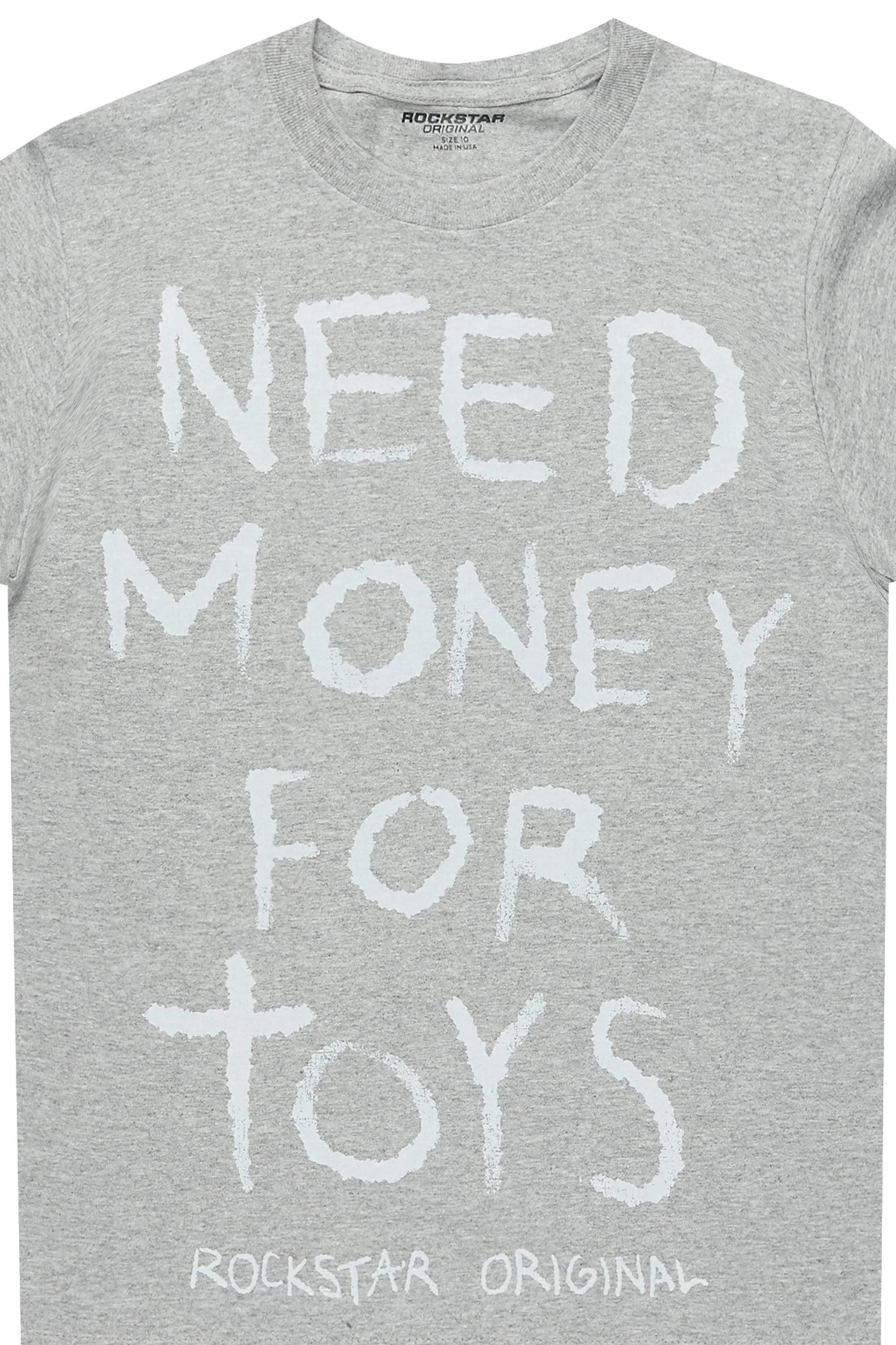 Boys M4Toys Grey/White Graphic T-Shirt sold by Rockstar Original product image thumbnail 2