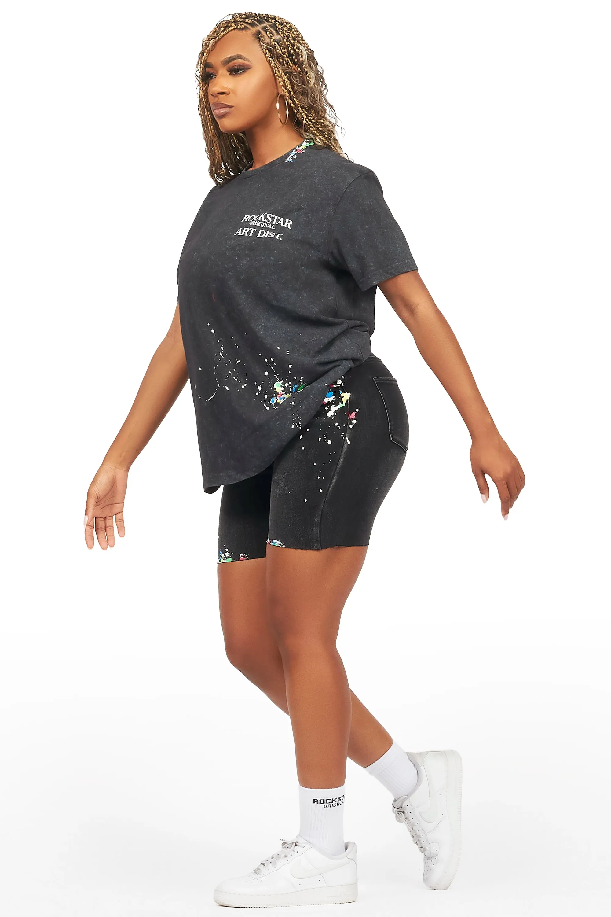 Perisa Vintage Black Denim Short Set sold by Rockstar Original product image thumbnail 5