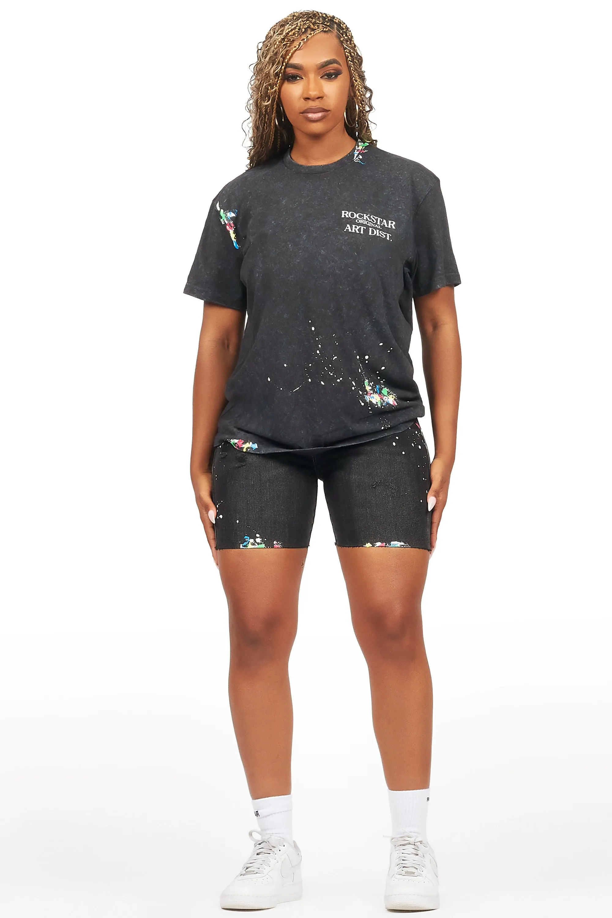 Perisa Vintage Black Denim Short Set sold by Rockstar Original product image thumbnail 2