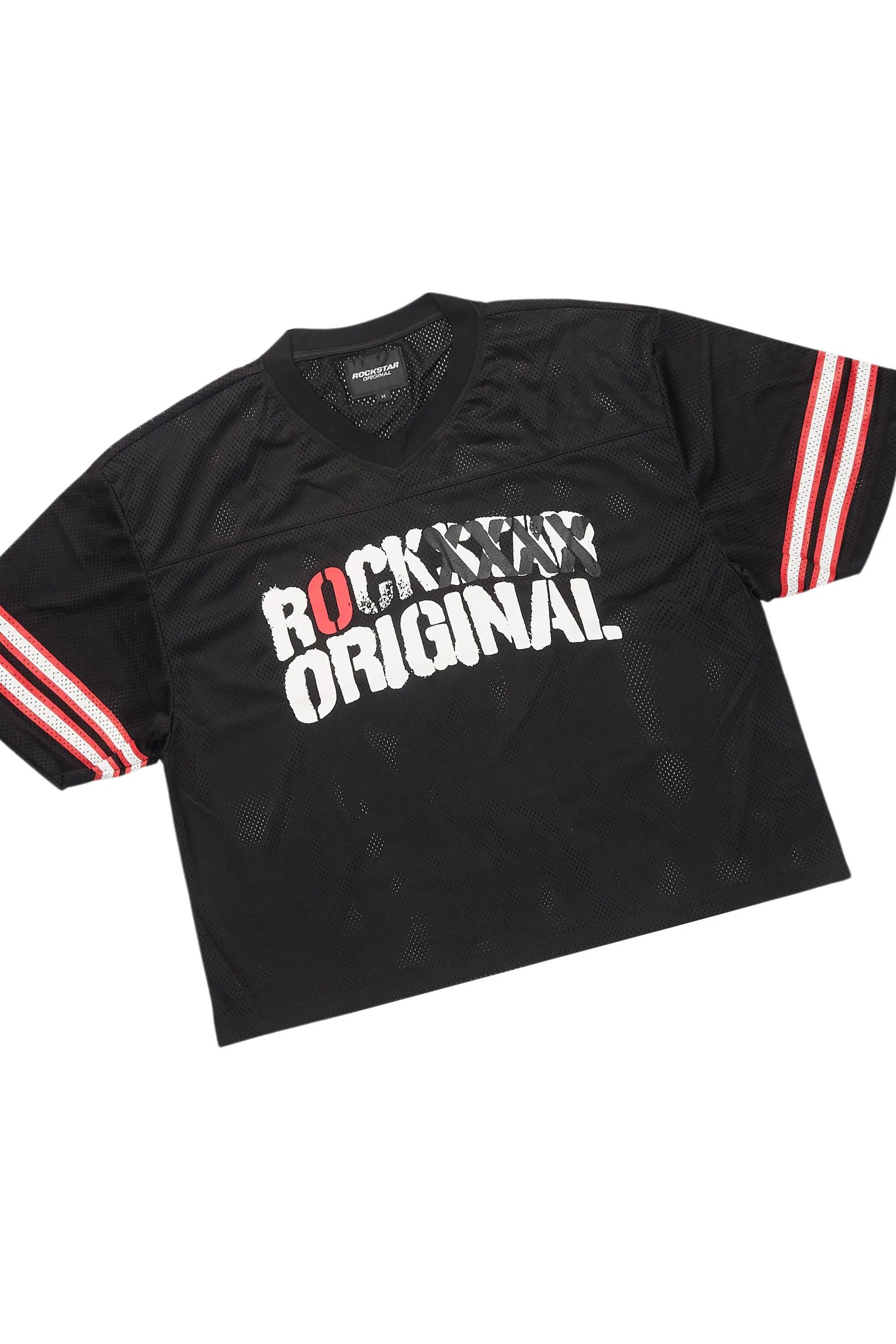 Crown Black Mesh Jersey Short Set sold by Rockstar Original product image thumbnail 2