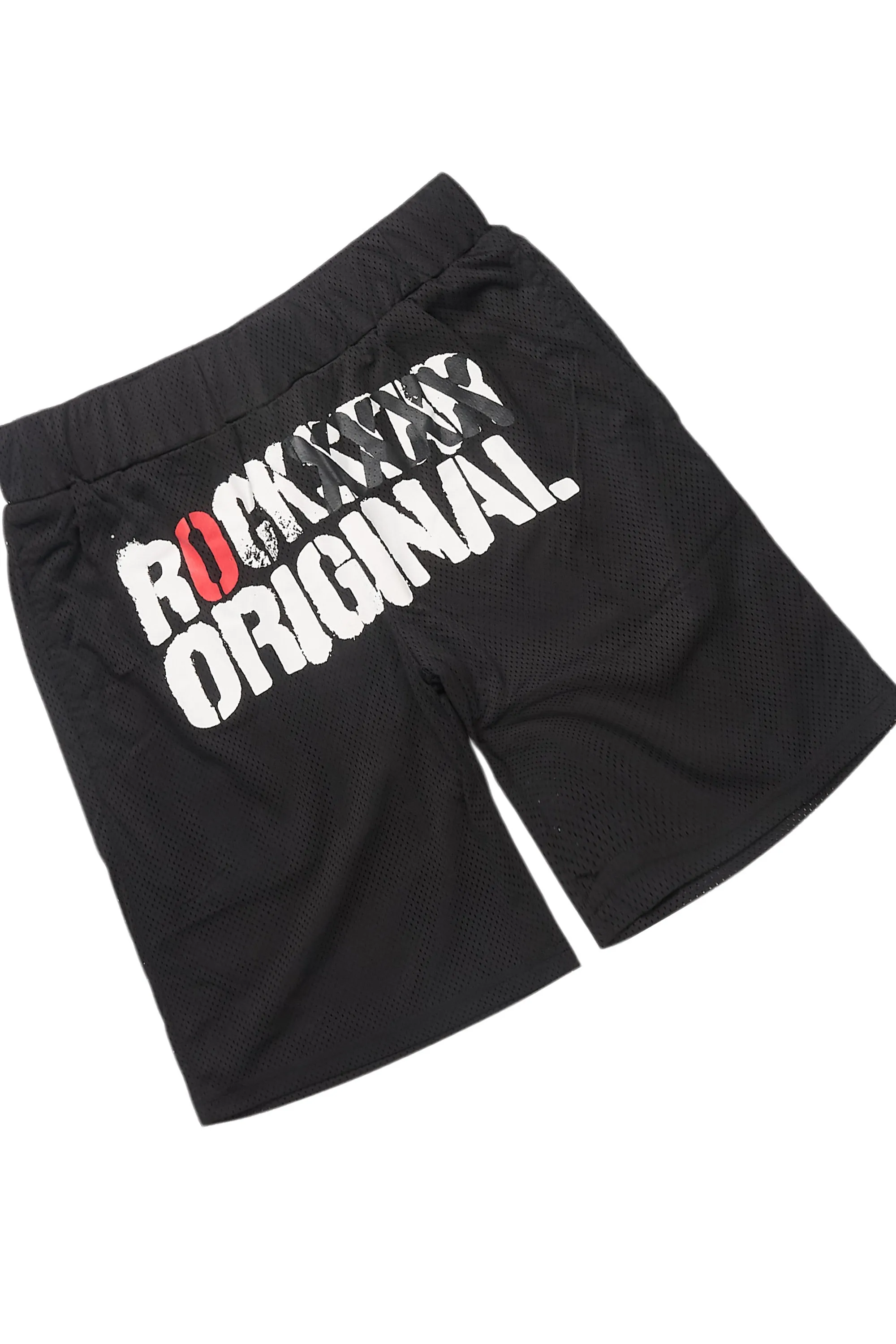 Crown Black Mesh Jersey Short Set sold by Rockstar Original product image thumbnail 4