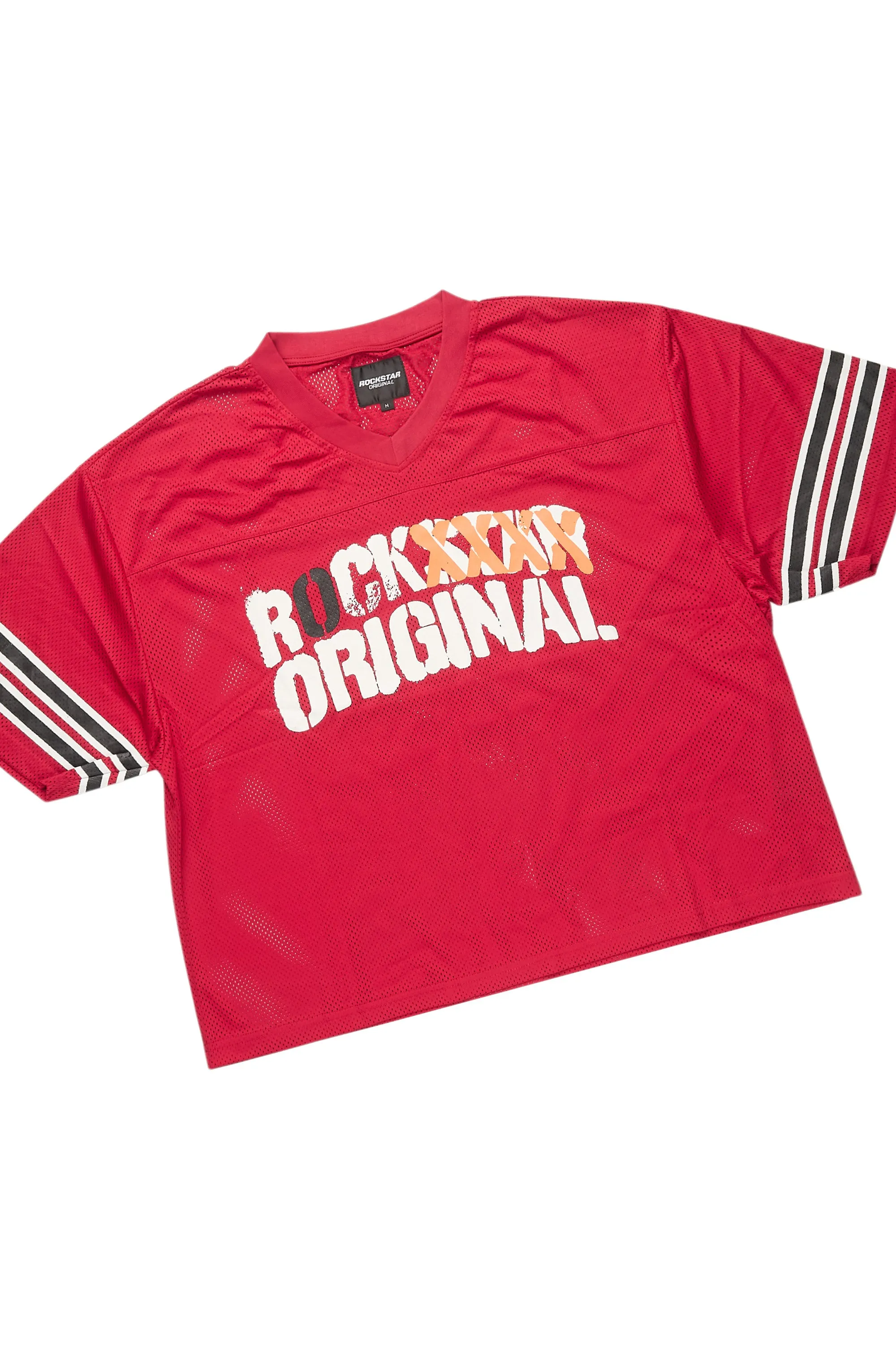 Crown Red Mesh Jersey Short Set sold by Rockstar Original product image thumbnail 2