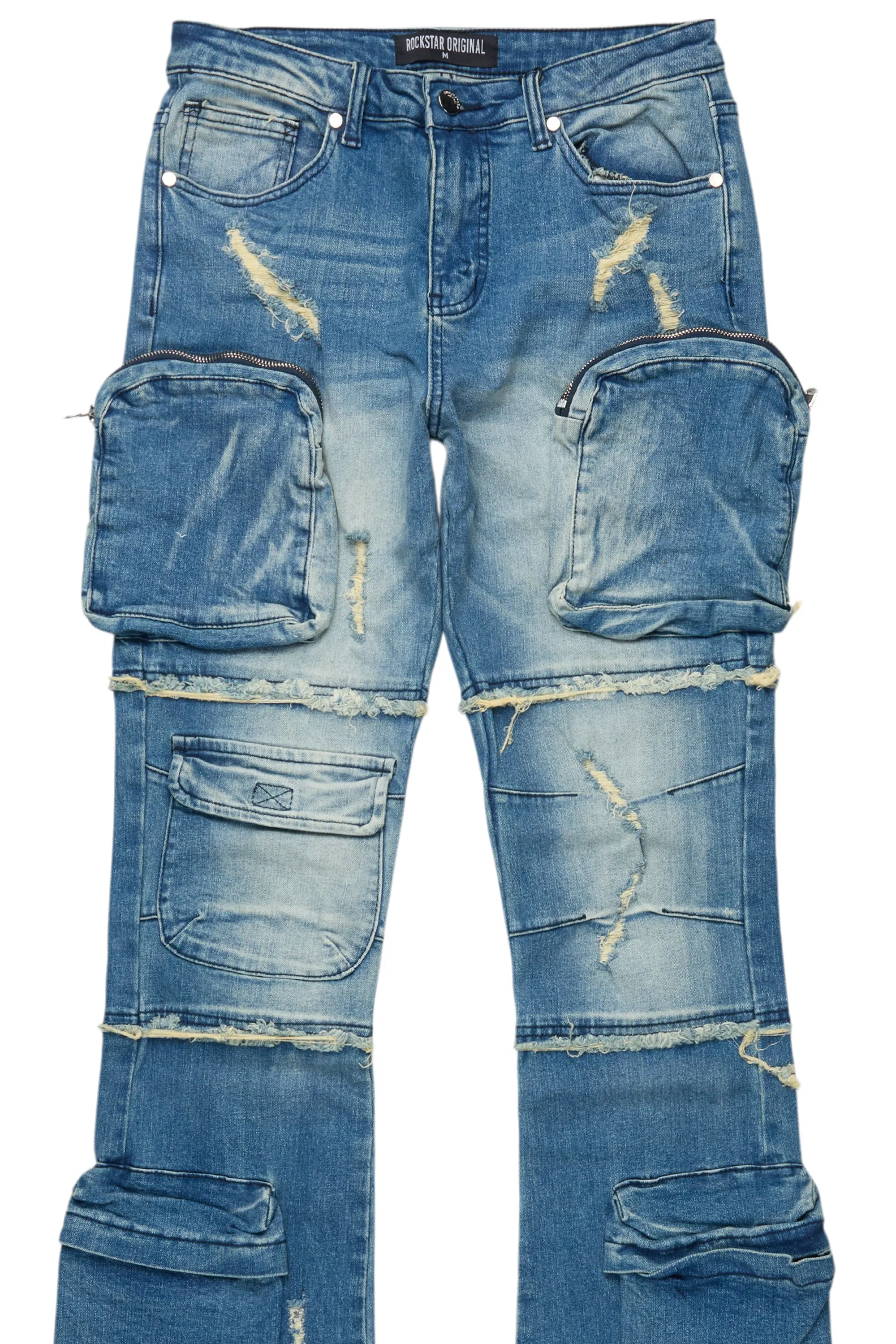 Toniesha Dirty Blue Wash Stacked Flare Jean sold by Rockstar Original product image thumbnail 2