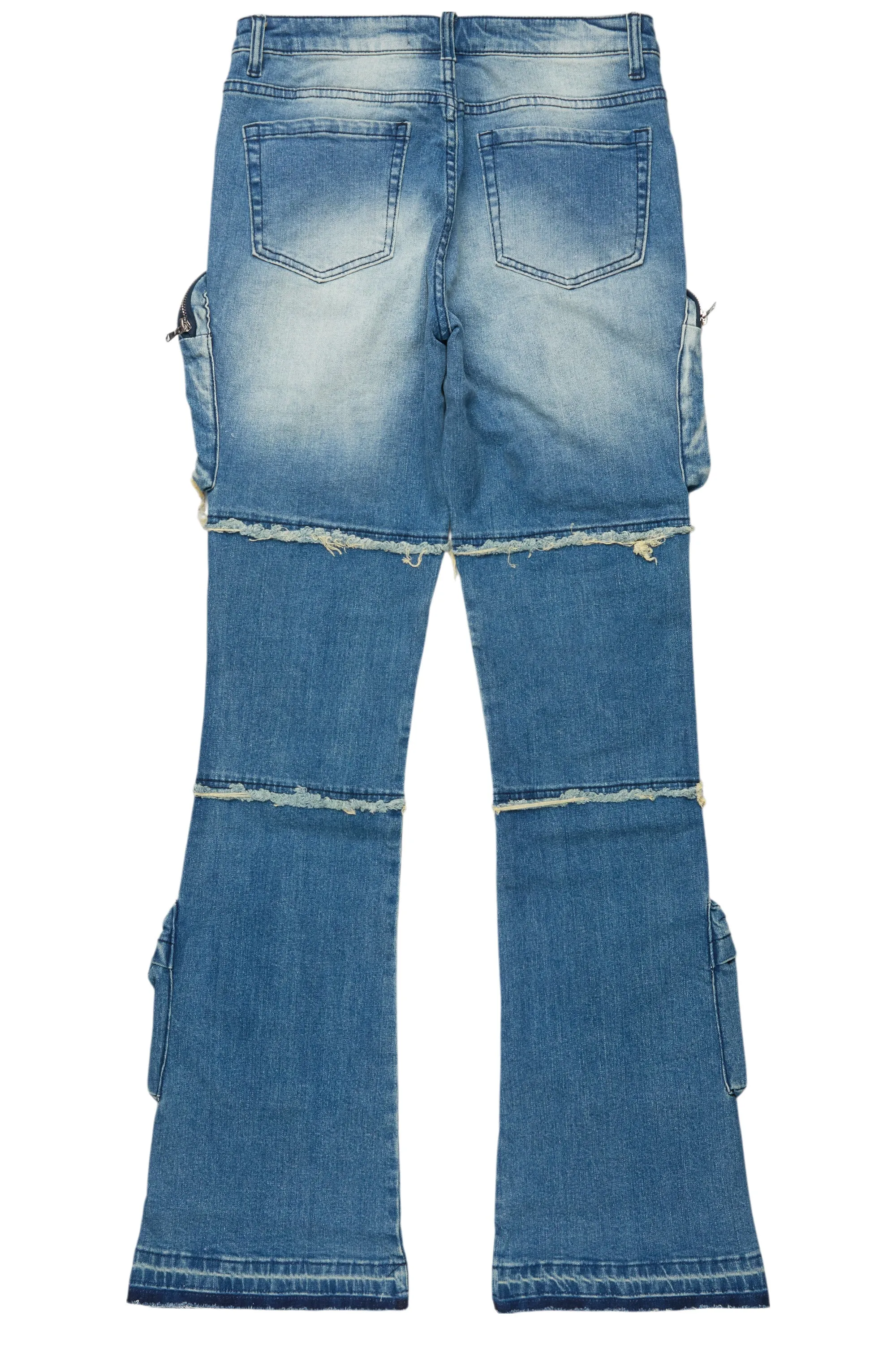 Toniesha Dirty Blue Wash Stacked Flare Jean sold by Rockstar Original product image thumbnail 3
