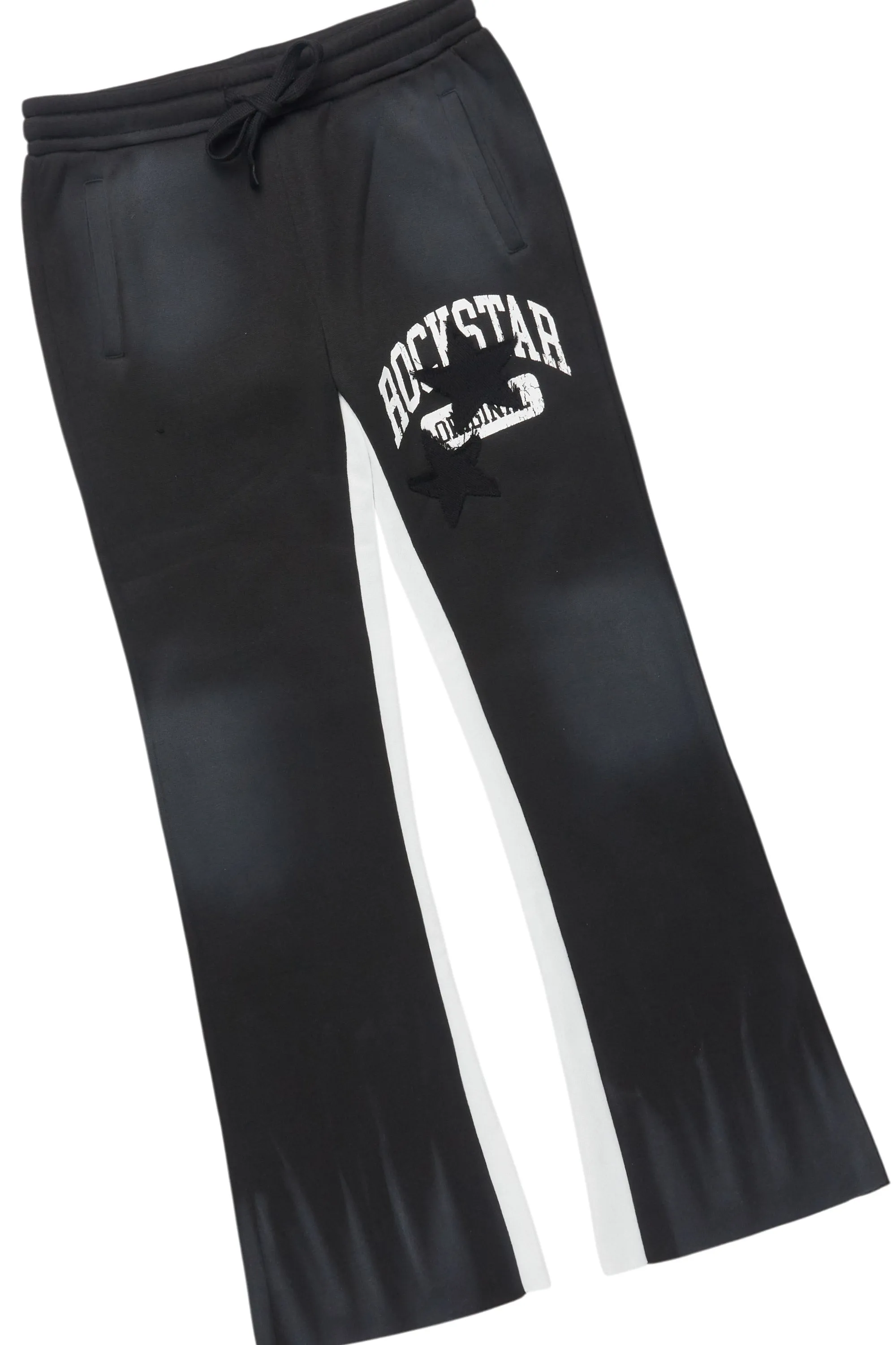 Boys Mallor Black/White Stacked Hoodie Track Set sold by Rockstar Original product image thumbnail 4