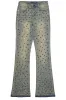 Sareka Tinted Dark Wash Rhinestone Stacked Flare Jean sold by Rockstar Original