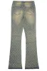 Sareka Tinted Dark Wash Rhinestone Stacked Flare Jean sold by Rockstar Original