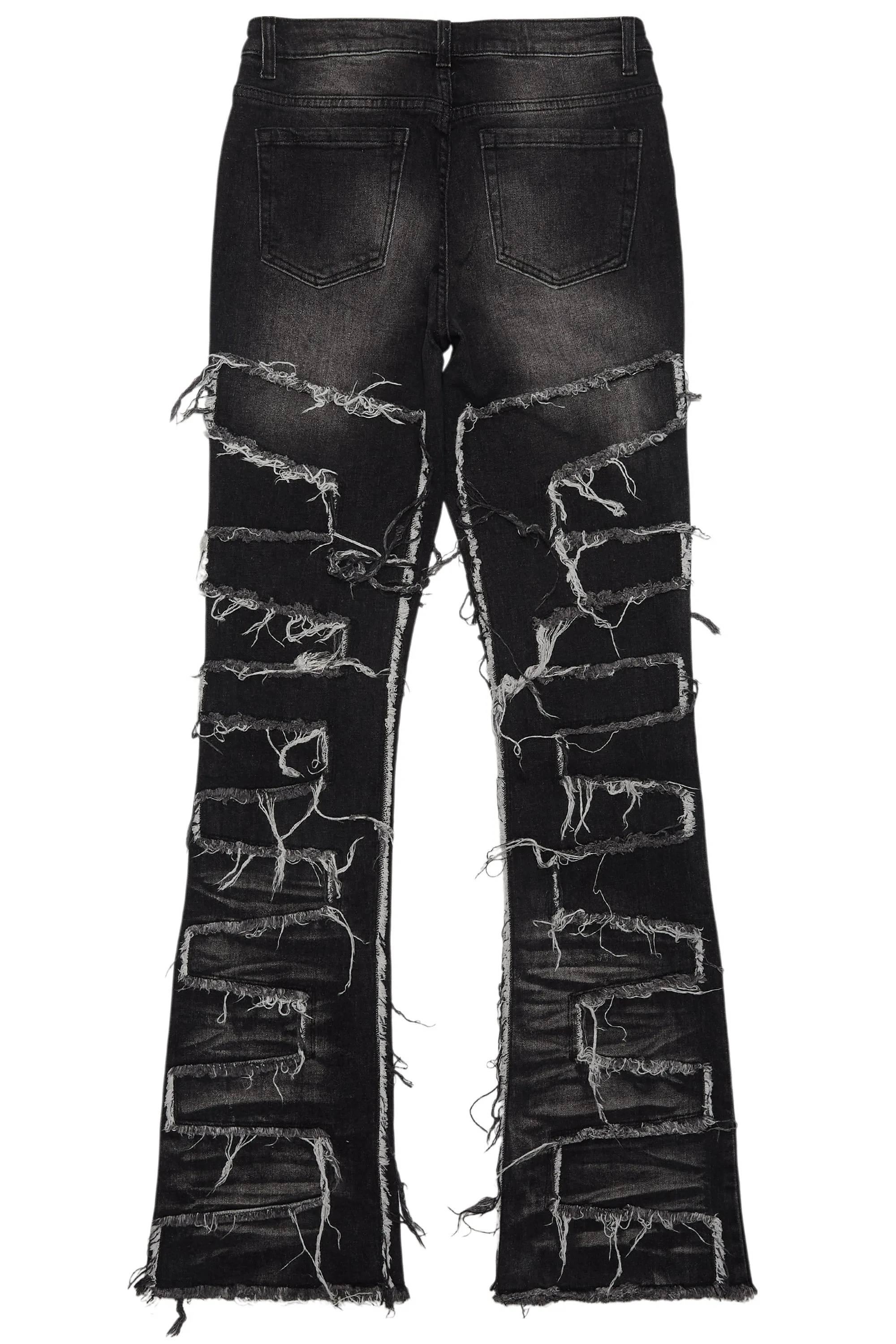 Zariyah Grey Wash Rhinestone Stacked Flare Jean sold by Rockstar Original product image thumbnail 3