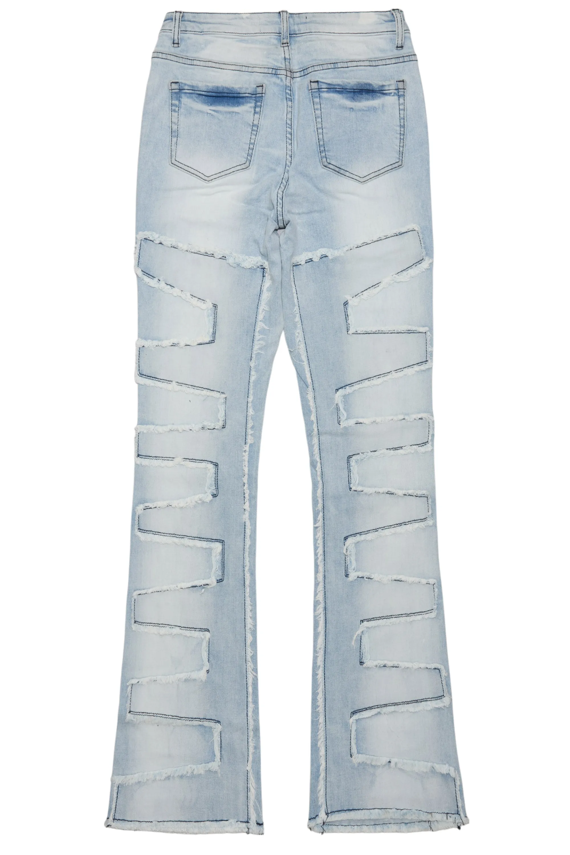Zariyah Rhinestone Light Wash Stacked Flare Jean sold by Rockstar Original product image thumbnail 3