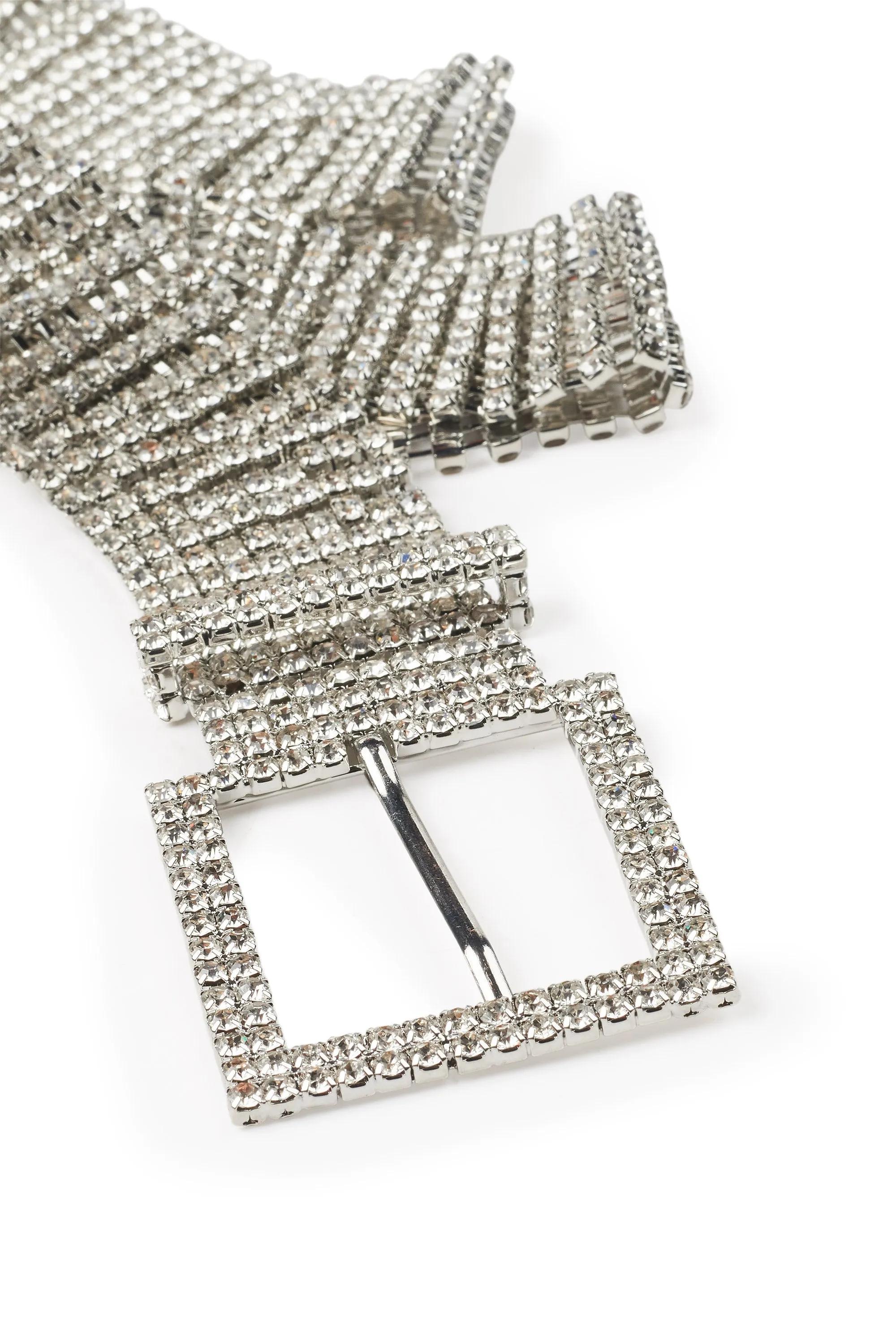 Kaquana Silver Metallic Rhinestone Belt sold by Rockstar Original product image thumbnail 2