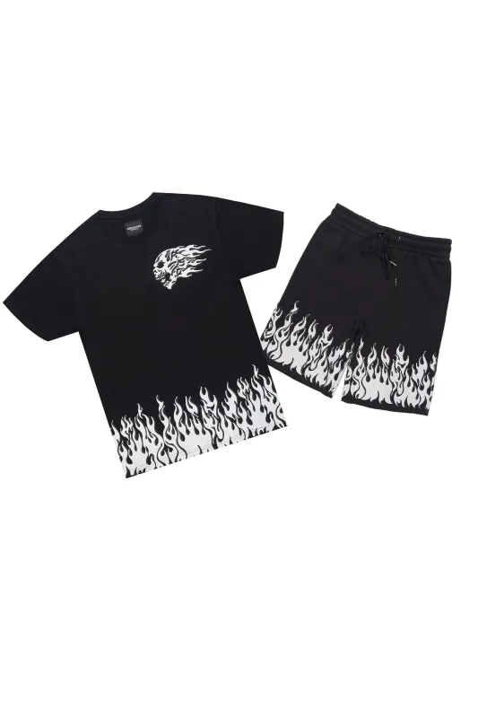 Bubble Black T-Shirt/Short Set sold by Rockstar Original