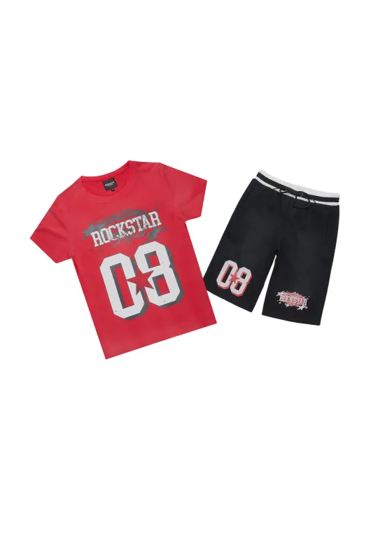 Boys Allstar Red T-Shirt Short Set sold by Rockstar Original