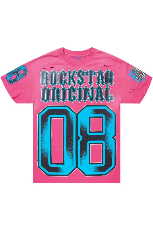 Alim Fushia Oversized Graphic T-Shirt sold by Rockstar Original