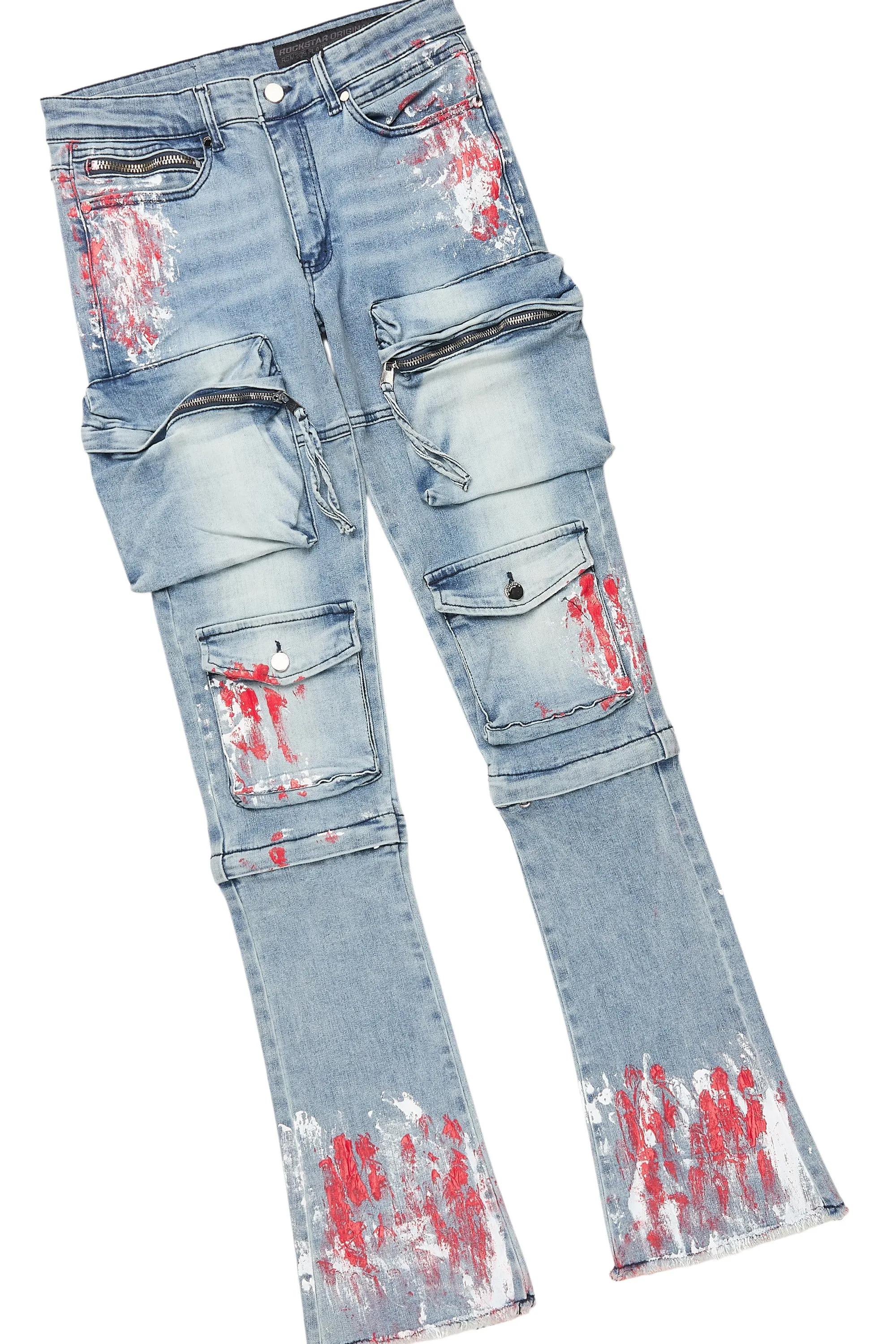 Sley White/Red T-Shirt/Stacked Flare Jean Set sold by Rockstar Original product image thumbnail 4