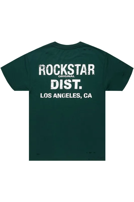Lake 3.0 Dark Green/White Oversized Graphic T-Shirt made by Rockstar Original