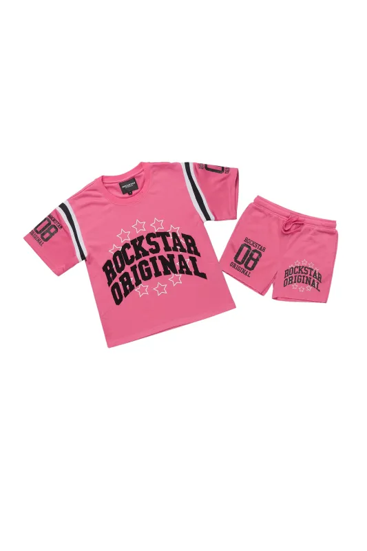 Girls Ronnica Hot Pink Short Set sold by Rockstar Original