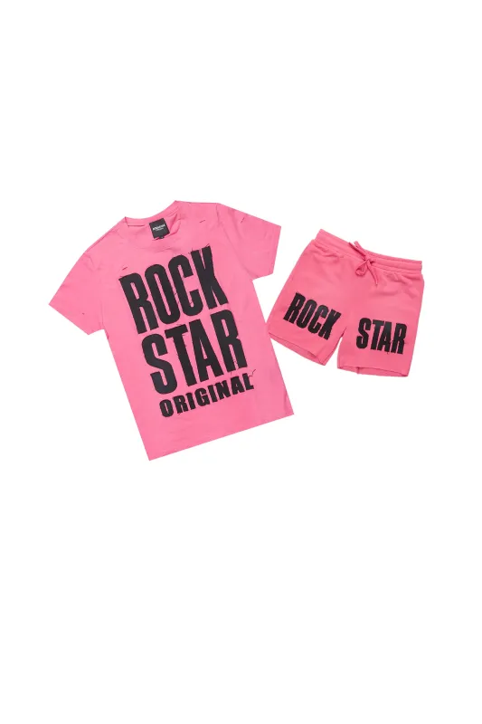 Girls Shantrice Bubblegum Pink Short Set sold by Rockstar Original