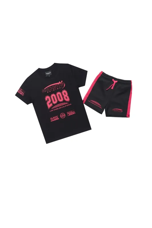 Girls Latonya Black/Pink Short Set sold by Rockstar Original