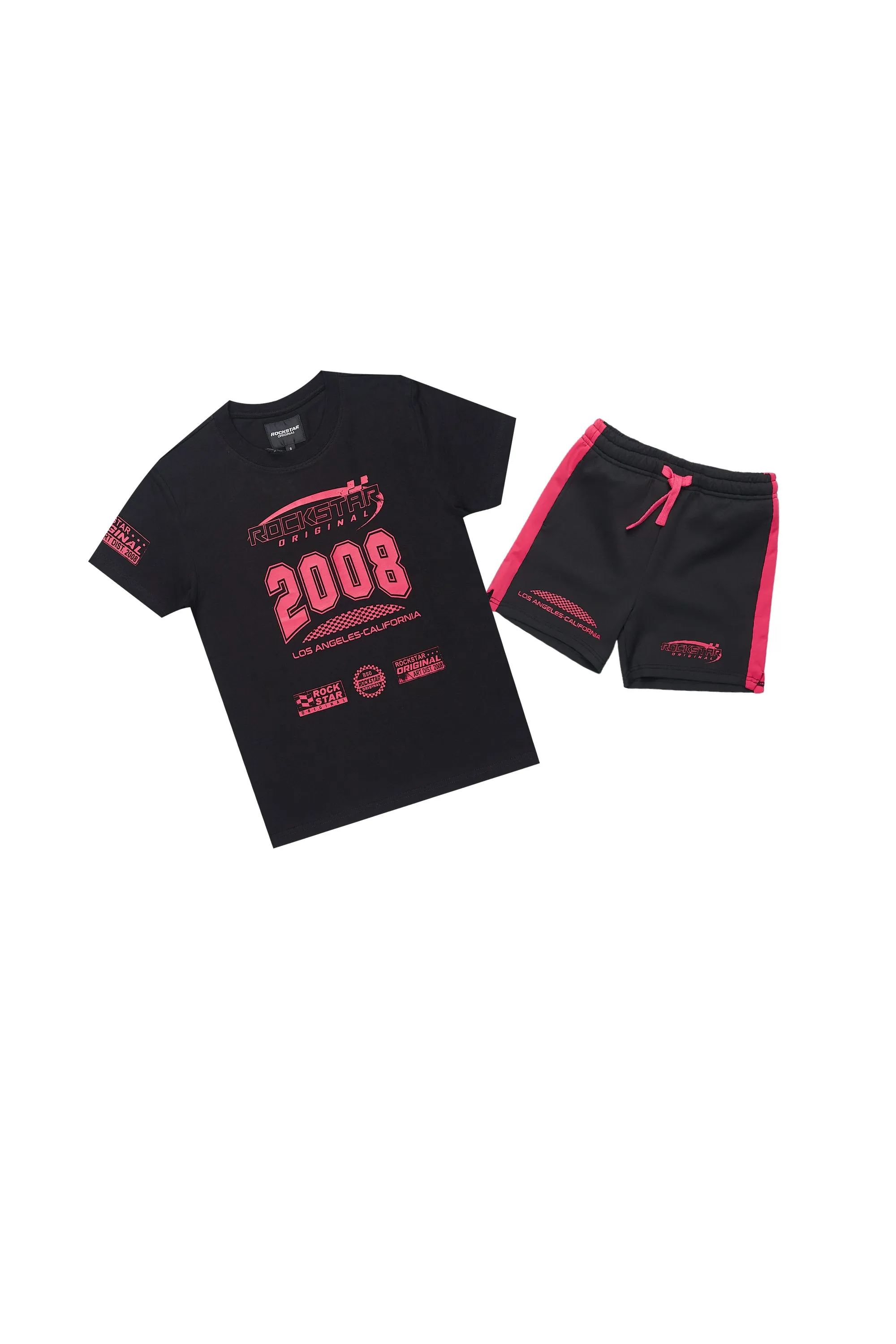 Girls Latonya Black/Pink Short Set sold by Rockstar Original