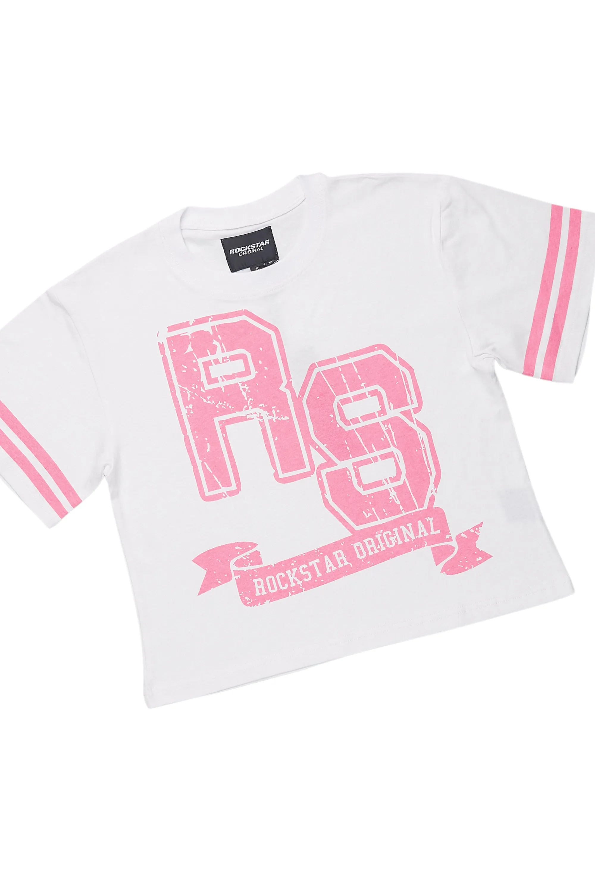 Girls Tenita White/Pink Short Set sold by Rockstar Original product image thumbnail 2
