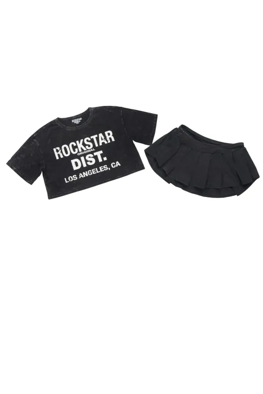 Tania Black Skirt Set made by Rockstar Original