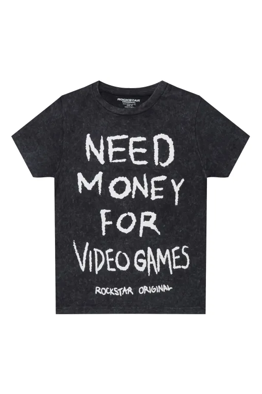Boys M4 Video Games Vintage Black Graphic T-Shirt sold by Rockstar Original