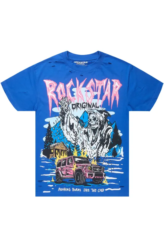 Kip Royal Blue Oversized Graphic T-Shirt sold by Rockstar Original