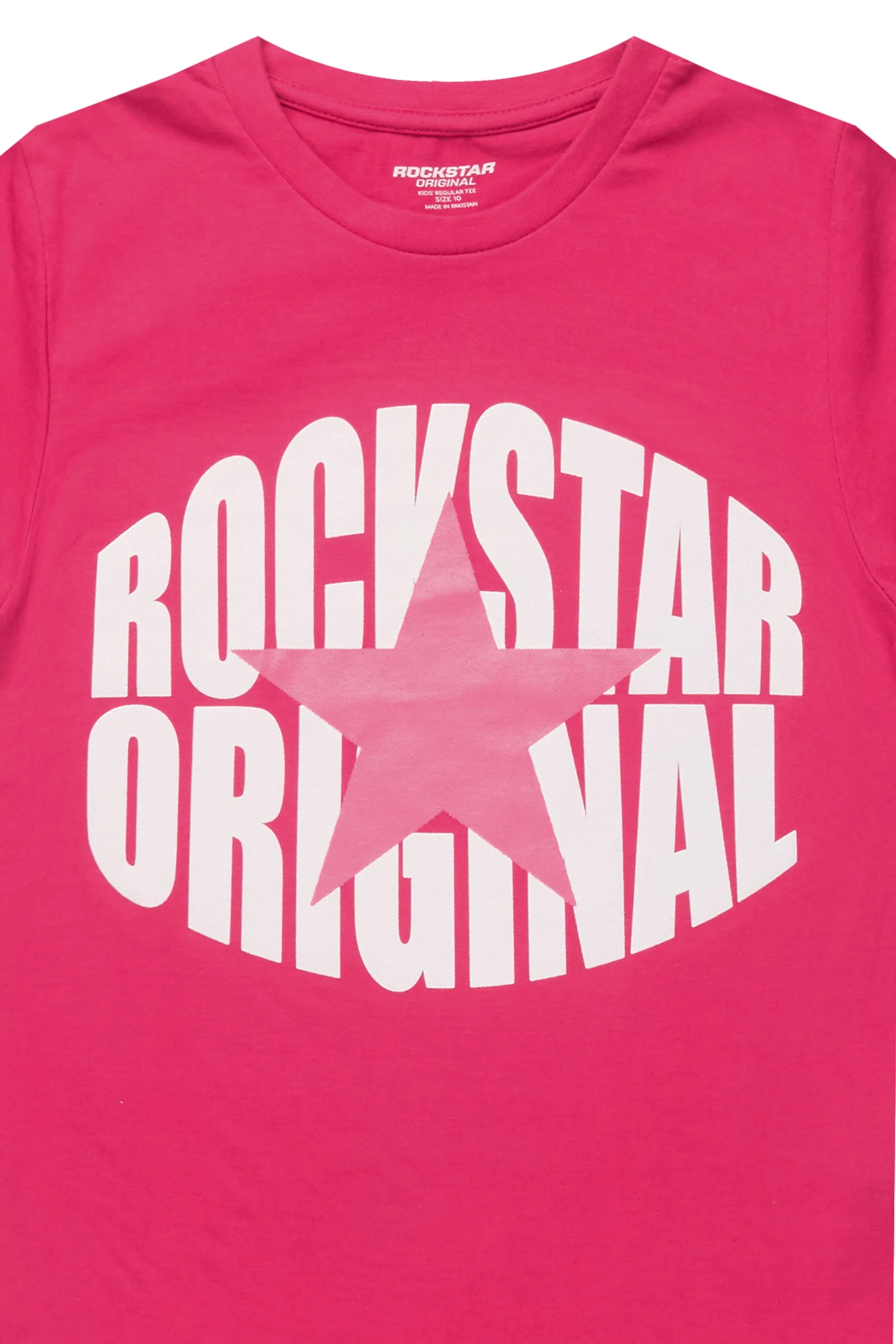 Girls Mia Fuchsia/White Graphic T-Shirt sold by Rockstar Original product image thumbnail 2