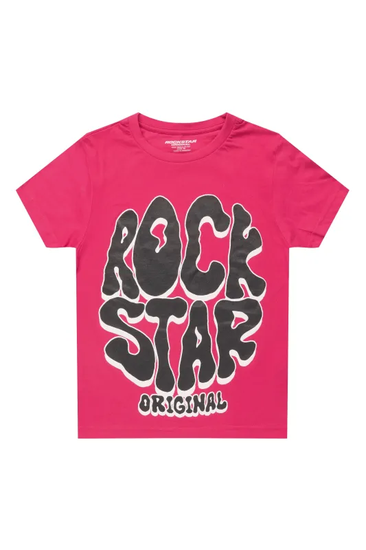 Boys Cass Fuchsia/Black Graphic T-Shirt sold by Rockstar Original