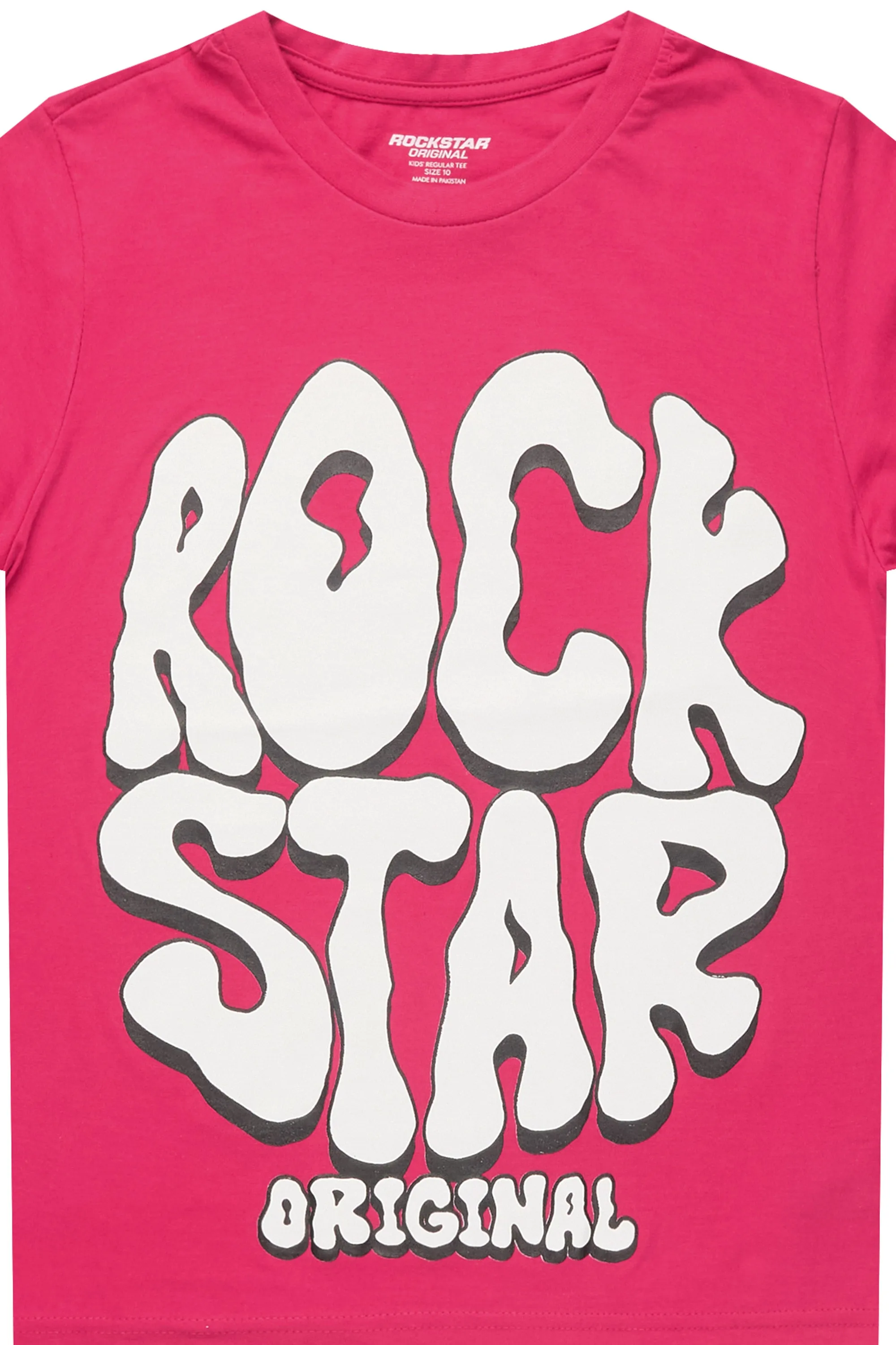 Girls Cassia Fuchsia/White Graphic T-Shirt sold by Rockstar Original product image thumbnail 2