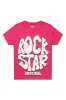 Girls Cassia Fuchsia/White Graphic T-Shirt sold by Rockstar Original