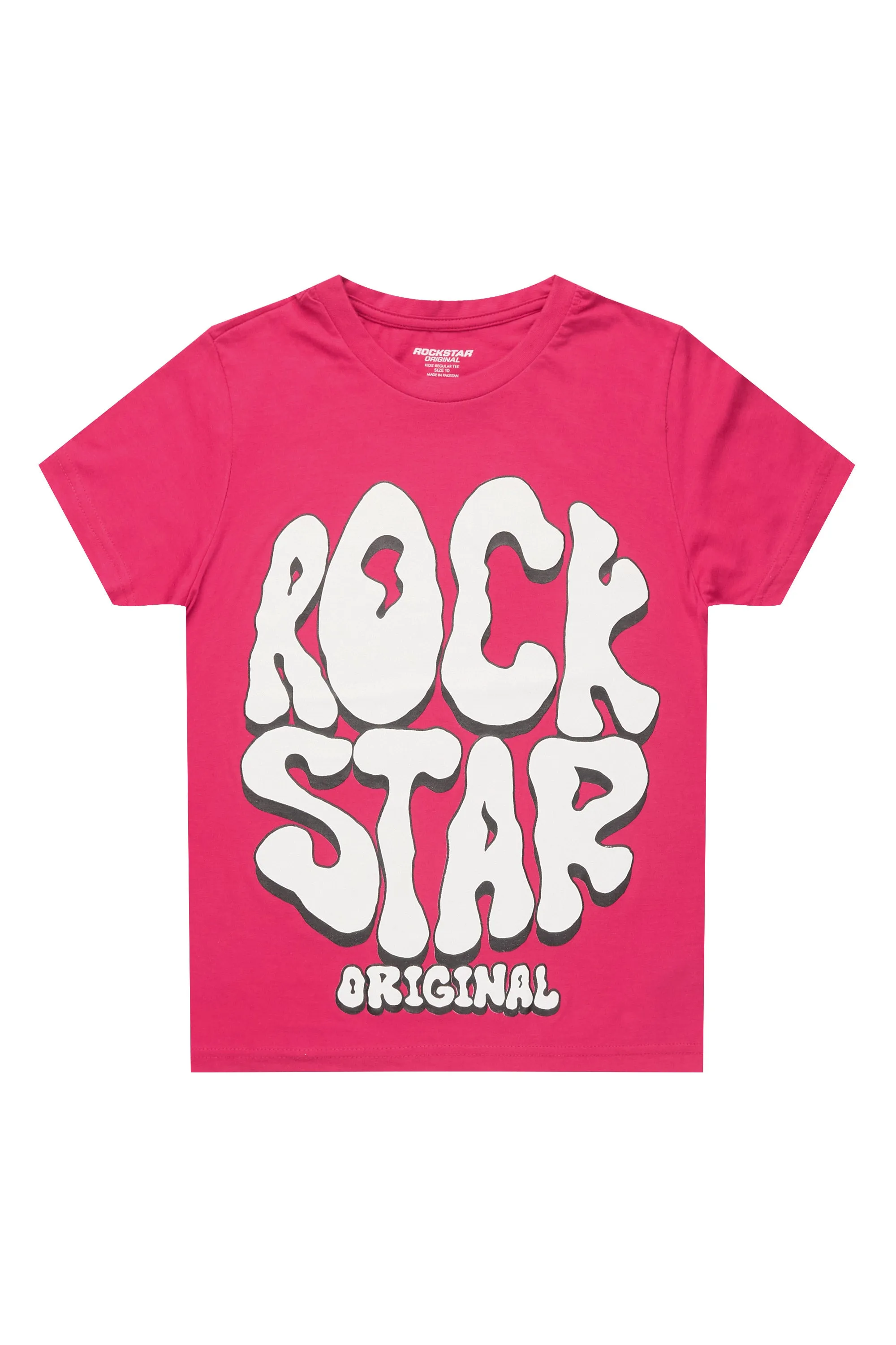 Girls Cassia Fuchsia/White Graphic T-Shirt sold by Rockstar Original