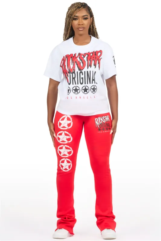 Diandra White/Red T-Shirt Track Set sold by Rockstar Original