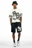 Alik White/Black Crop Boxy Tee Short Set sold by Rockstar Original