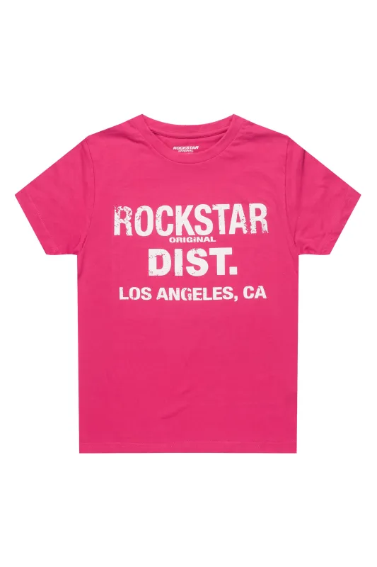 Girls Janny Fuchsia/White Graphic T-Shirt sold by Rockstar Original