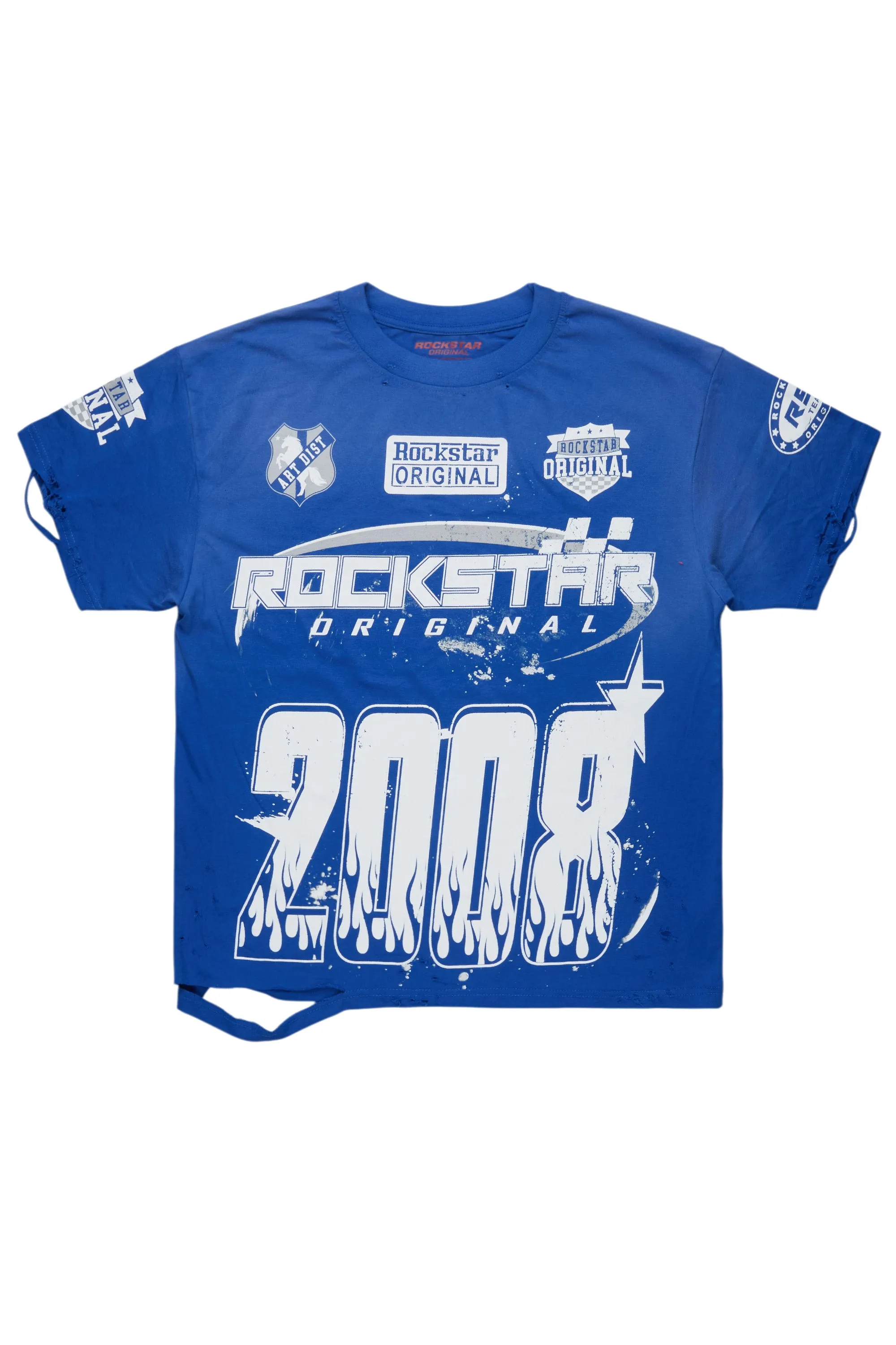 Amos Royal Blue/White Graphic T-Shirt sold by Rockstar Original