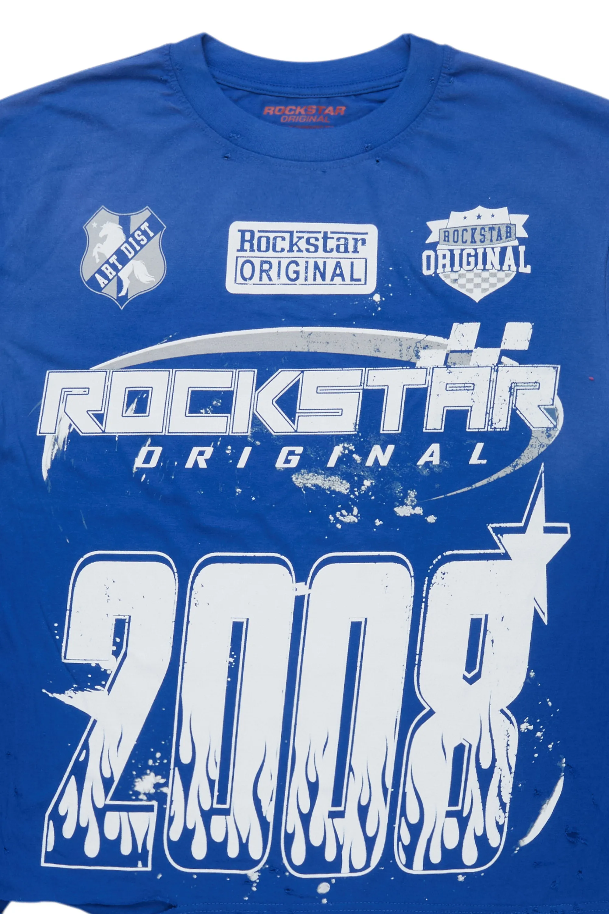 Amos Royal Blue/White Graphic T-Shirt sold by Rockstar Original product image thumbnail 2