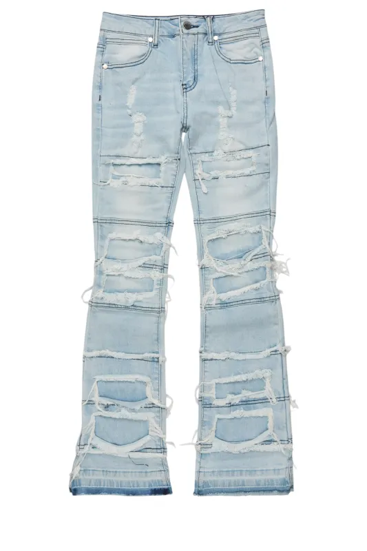 Boys Vasco Light Blue Stacked Flare Jean sold by Rockstar Original