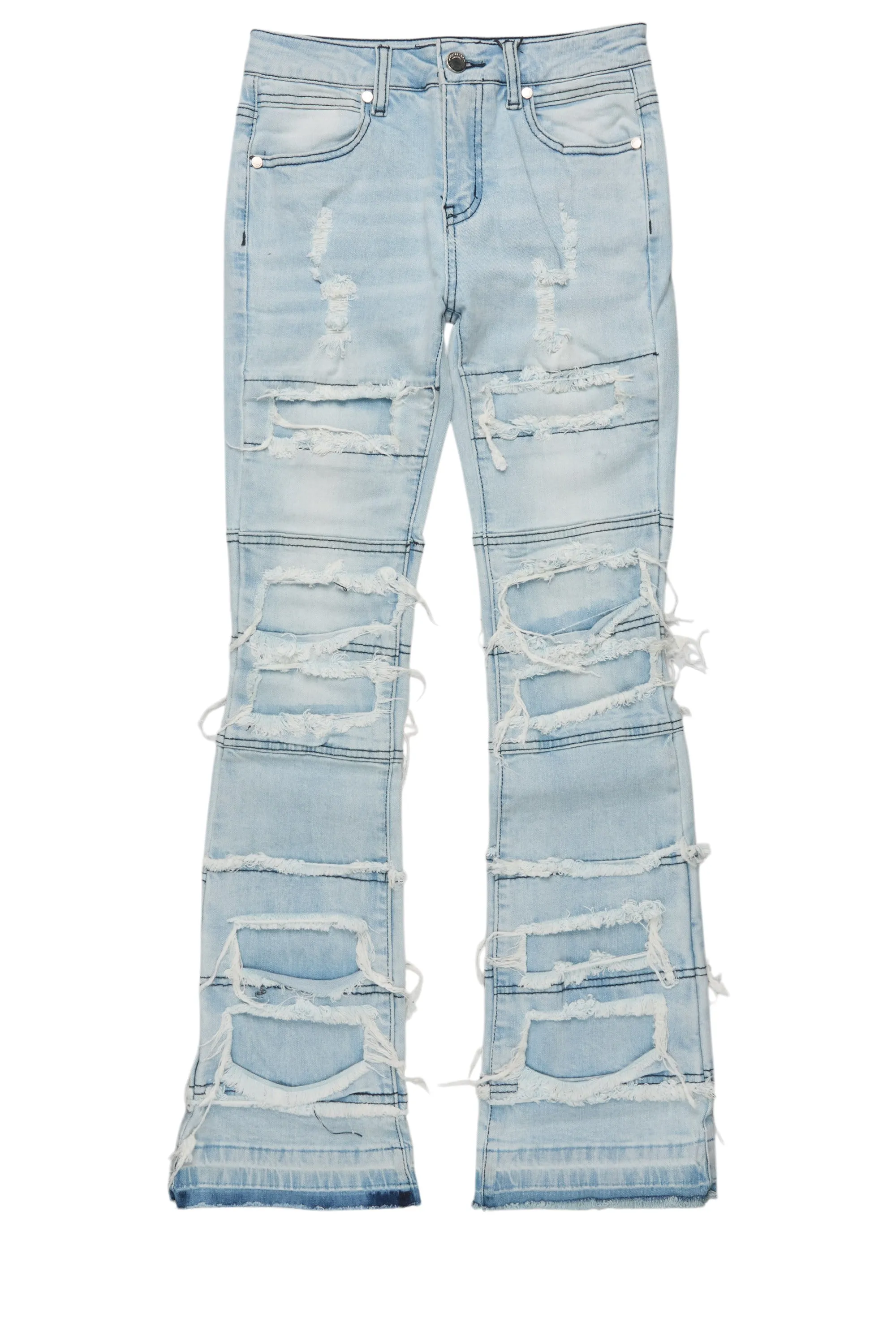 Boys Vasco Light Blue Stacked Flare Jean sold by Rockstar Original