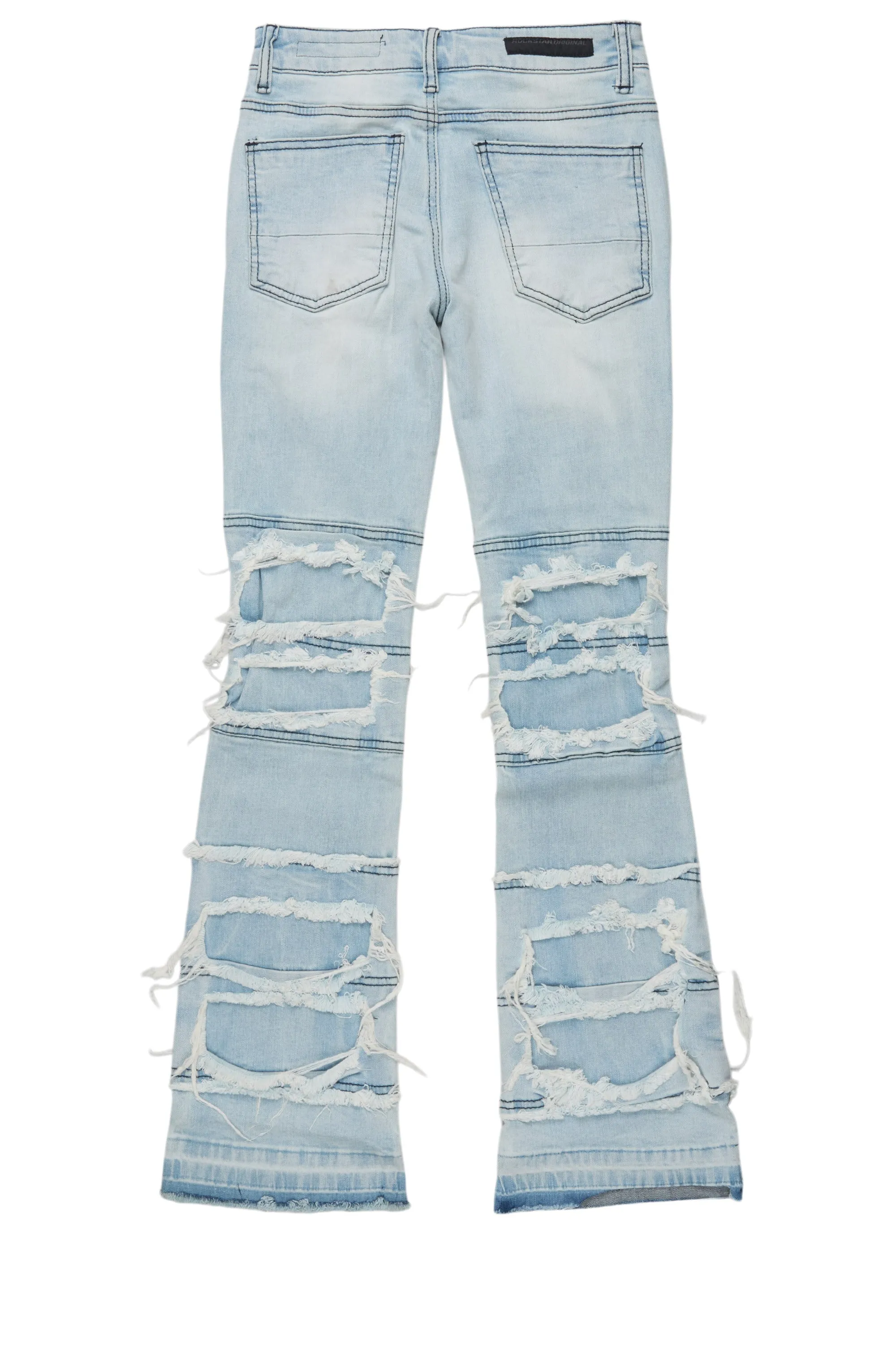 Boys Vasco Light Blue Stacked Flare Jean sold by Rockstar Original product image thumbnail 3