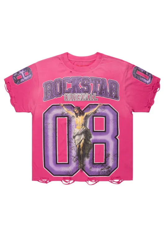 Fields Fuchsia Oversized Graphic T-Shirt sold by Rockstar Original