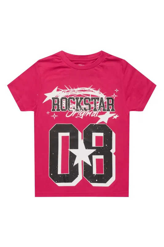 Girls Allstar Fuchsia/Black Graphic T-Shirt sold by Rockstar Original