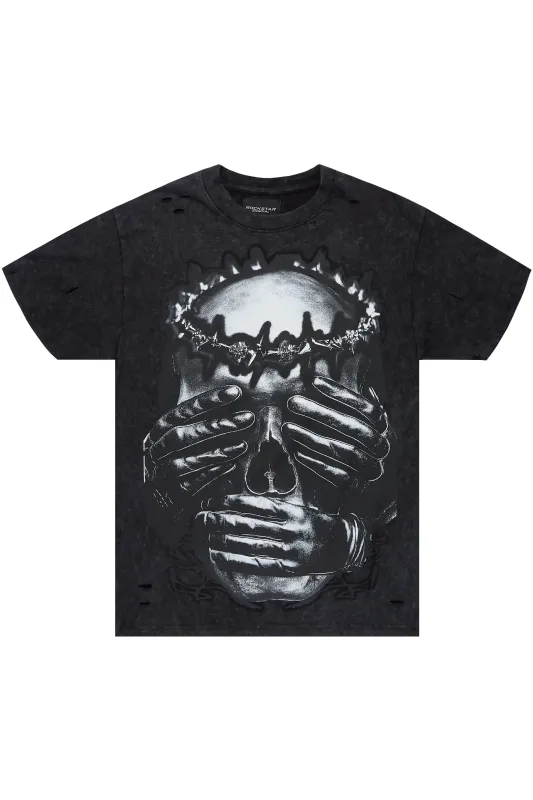 Eden Vintage Black Oversized Graphic T-Shirt sold by Rockstar Original