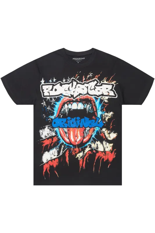 Lennox Black Graphic T-Shirt sold by Rockstar Original