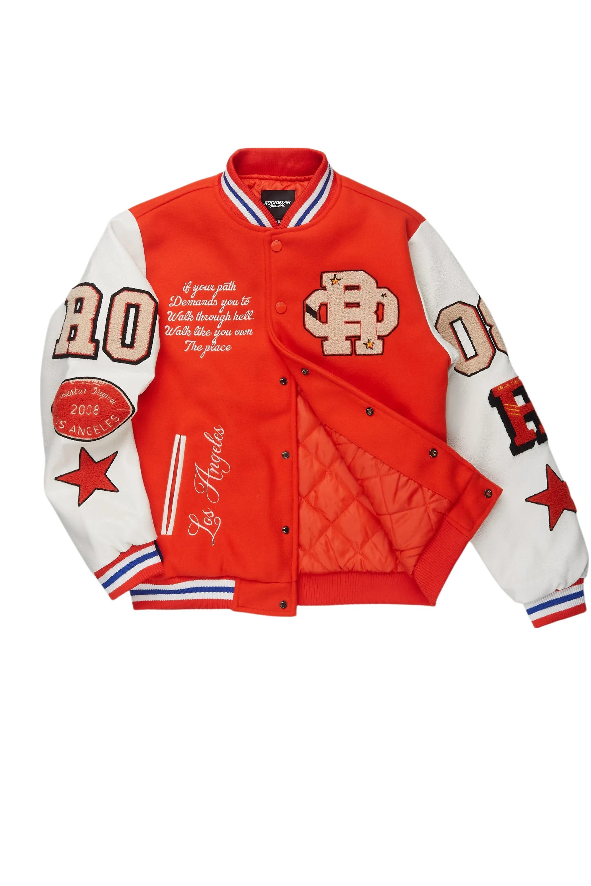 Boys Balser Orange Varsity Jacket sold by Rockstar Original product image thumbnail 2