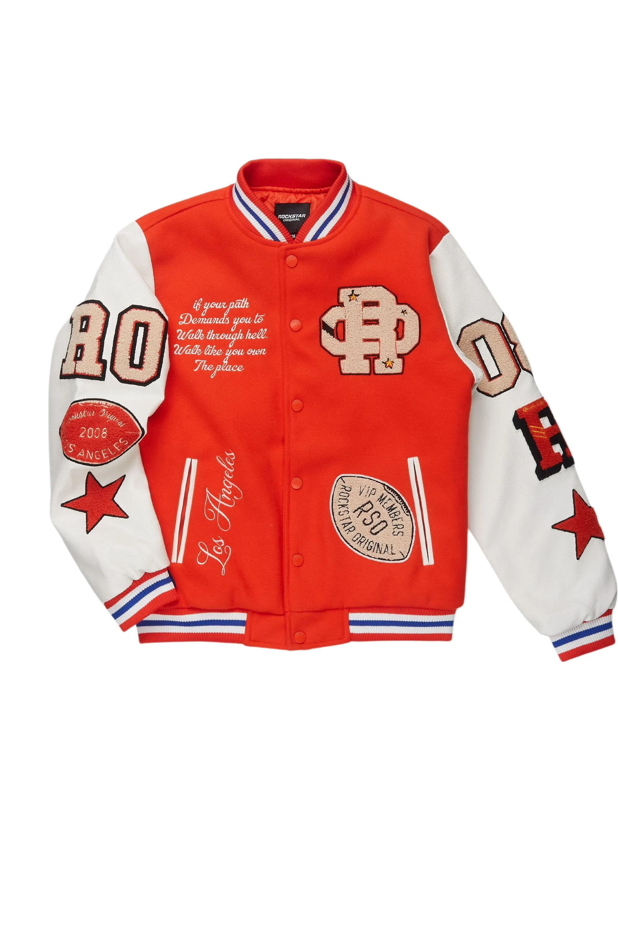 Boys Balser Orange Varsity Jacket sold by Rockstar Original